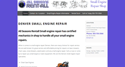Desktop Screenshot of denversmallenginerepair.com